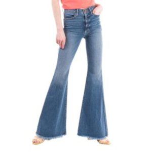 AO.LA By ALICE + OLIVIA high rise frayed hem flare/bell jeans